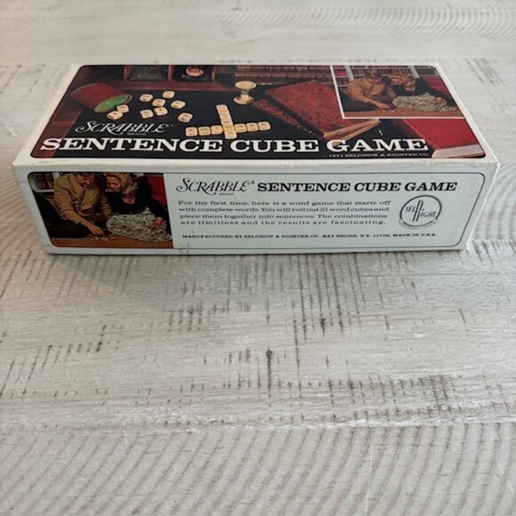 Vintage 1971 Scrabble Brand Sentence Cube Game (Mint) - Picture 9 of 10